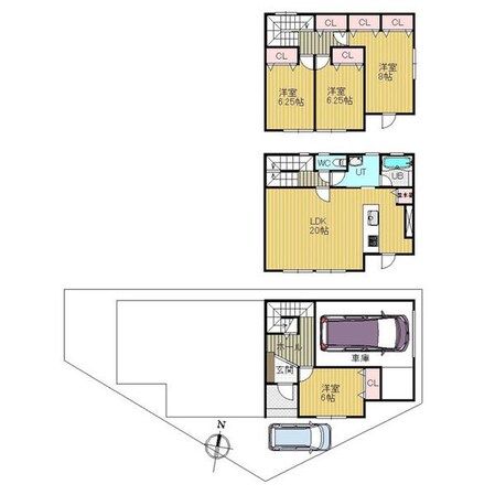 厚別東4条1丁目戸建の物件間取画像